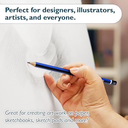 BAZIC PRODUCTS #2B Premium Wood Pencils, 12 Count, for Drawing | Softer #2B graphite for dark, bold lines, Wood barrel, fine point, shading, sketching, writing - size: 1 Count (Pack of 1)