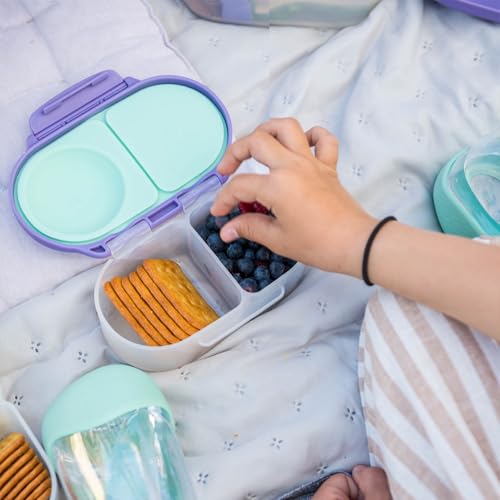 b.box Lunch Box Kids 2-pack, Mini Lunch Box + Snack Containers for Kids | 4.25 + 1.75 Cup Bento Box for Kids, Snack Box, Lunch Containers, Leak Proof, Dishwasher Safe, BPA Free, PFAS Free, Ages 4m+ - color: Lilac Pop