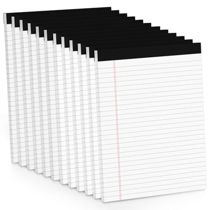 12 Pack Note Pads 8.5 x 11 White Legal Pads 8.5 x 11 Wide Ruled Lined Writing Pads Legal Notepads Legal Ruled White Lined Paper Pads 8.5 x 11 Inch 30 Sheets Per Writing Pad for School, Office, Home - size: 8.5 x 11 Inch, style: 12 Pack-White