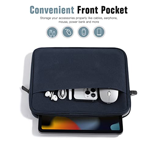 TiMOVO 9-11" Tablet Sleeve with Pocket for iPad A16 Tab, Indigo | Protective Sleeve with Front Pocket, Fits iPad 11" A16 2025, 10th Gen 10.9", 10.2", Air 11/5th/4th Gen, Tab A9+ 11" - color: Indigo