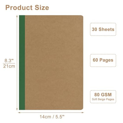 ZCZN 100 Pack Composition Notebooks Bulk, A5 Kraft Cover Lined Journals with Rainbow Spines for School, Business, Work and Daliy Use (100, 10 colors)