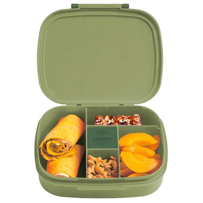 Stephen Joseph, Bento Box for Kids with 5-Compartment, Leak Proof Lid Lunch Box, BPA Free Bento Box for Ages 3-7, Toddler Lunch Box with Leak Proof Sauce Compartment, Farm - color: Farm