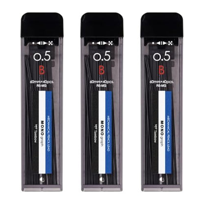 Tombow MG ECG-320 Sharp Lead, 0.02 inch (0.5 mm), B (Double Guide Case with Single Draw/Bulk), MONO Mono Graph