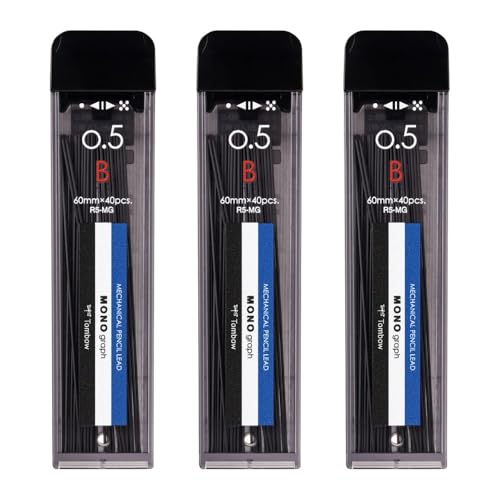 Tombow MG ECG-320 Sharp Lead, 0.02 inch (0.5 mm), B (Double Guide Case with Single Draw/Bulk), MONO Mono Graph
