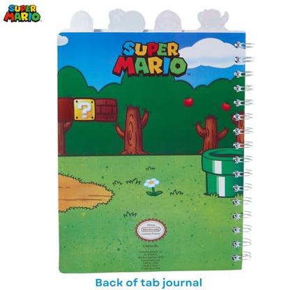 Innovative Designs Super Mario Bros Tab Journal Notebook, Spiral Bound, 96 Lined Pages, 8 x 7 inches - style: Mario