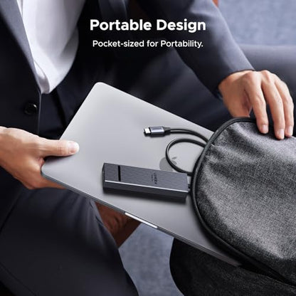 UGREEN Revodok Pro 6 in 1 USB-C Hub to DisplayPort 4K 60Hz, 100W PD | 10Gbps USB-A and USB-C 3.2 for MacBook Neo/Pro/Air, iPad Pro, Thinkpad, Rog Ally and More.