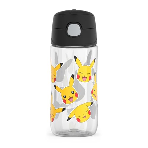 THERMOS FUNTAINER 16 Ounce Plastic Hydration Bottle with Spout, Pokemon - color: Pokemon