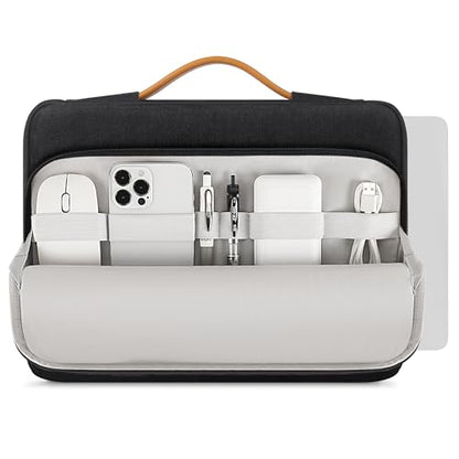 DOMISO 360 Protective Laptop Sleeve 15.6 inch Laptop Case with Handle Laptop Carrying Case for 15 inch MacBook Air/Pro Laptop Case 15.6 inch Compatible with MacBook Air 15 inch M3 2024,Black - color: Black, size: 15-15.6 inch