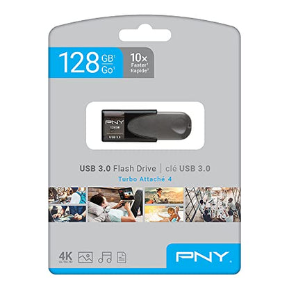 PNY 128GB Attaché 4 USB 3.2 Flash Drive - size: 1 Count (Pack of 1), style: 128GB