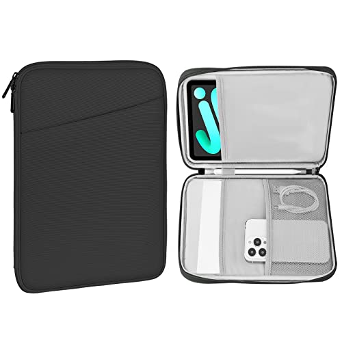 MoKo 8-9 Inch Tablet Sleeve Bag Carrying Case with Multiple Pockets | Fits iPad Mini A17 Pro/6/5/4/3/2/1, Galaxy Tab A7 Lite/A9 8.7, Tab A 8.0 and Tab A 8.4, Dark Gray - color: Dark Gray, size: 8-9 Inch
