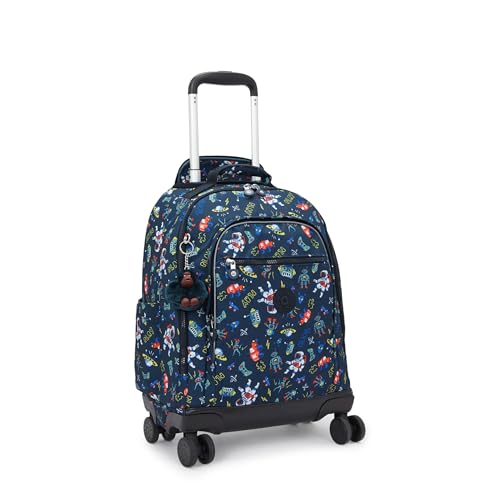Kipling New Zea Printed 15" Laptop Rolling Backpack Space Game - color: Space Game