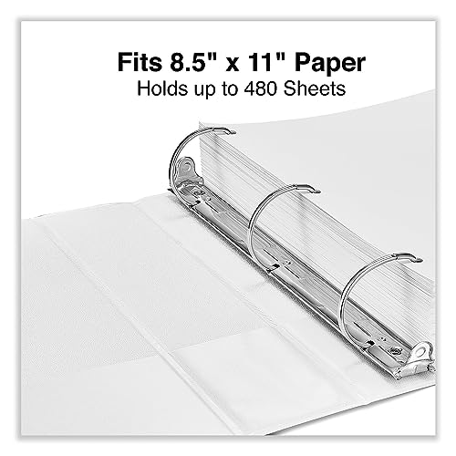 Economy D-Ring Vinyl View Binder, 2-Inch Capacity, White