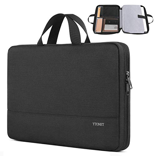 Ytonet Laptop Sleeve Case 13 13.3 Inch,TSA Slim Laptop Cover with Handle | Compatible with MacBook Air MacBook Pro HP Dell Lenovo Notebooks, Water Resistant Business Carrying Case, Black - color: Black, size: 13-13.3 in