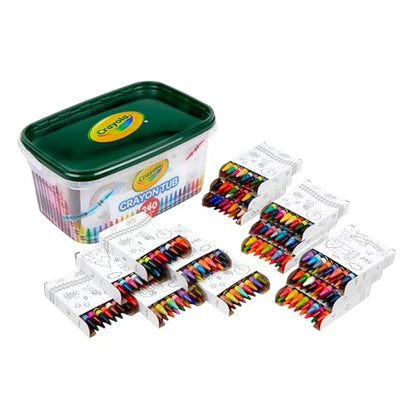 Crayola Crayon Tub (240ct), Bulk Crayons for Kids, Spring Craft Supplies, Classroom Coloring Gifts for Kids & Toddlers, Ages 3+ [Amazon Exclusive]