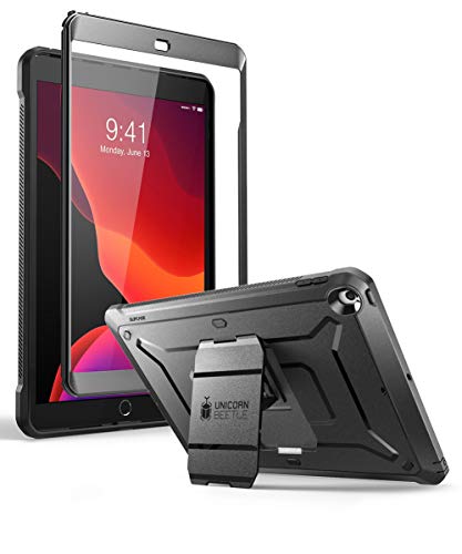 SUPCASE for iPad 9th Generation Case with Screen Protector (Unicorn Beetle Pro), [Built-in Stand] Heavy Duty Rugged Protective Case for iPad 10.2 9th / 8th / 7th Generation (2021/2020/2019), Black - color: Black
