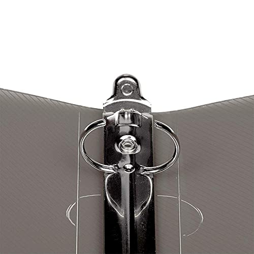 JAM PAPER Plastic 1 inch Binder - Smoke Grey 3 Ring Binder - Sold Individually - color: Smoke, size: 1 inch