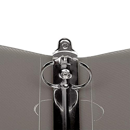 JAM PAPER Plastic 1 inch Binder - Smoke Grey 3 Ring Binder - Sold Individually - color: Smoke, size: 1 inch