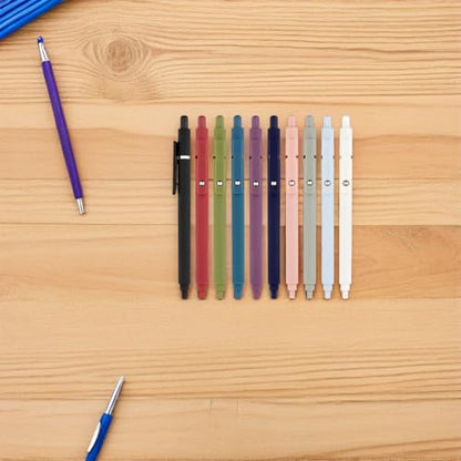 COHEALI 10pcs Quick Dry Gel Pens Retractable Black Ink Smooth Writing Fine Tip Plastic Pens for Students and Office Professionals Notetaking and School Supplies