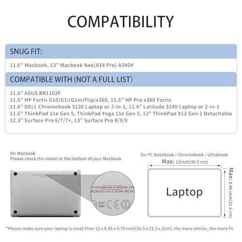 11-11.6 Inch Laptop Sleeve Protective Case Soft Carrying Computer Zipper Bag Cover Compatible with 11.6" MacBook Air for 11" Notebook Tablet Ultrabook Chromebook(Blue) - color: Blue, size: 11"-11.6"