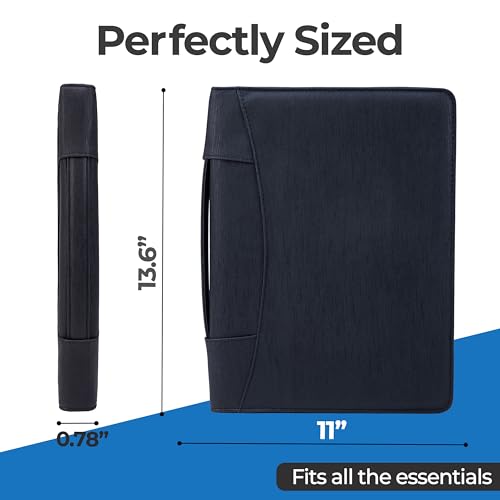 Case it Zipper Padfolio | Letter Size | PAD-62 Black | Supreme, Letter Size Writing Pad, Tablet Case, School & Office - color: PAD-62-BLACK, size: 1 Pack