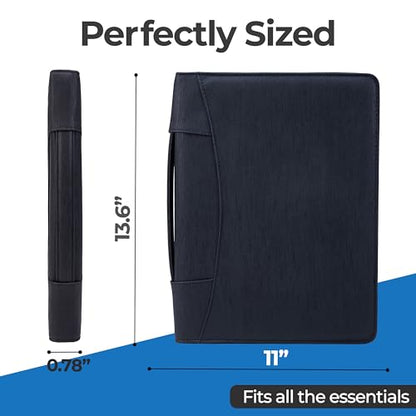 Case it Zipper Padfolio | Letter Size | PAD-62 Black | Supreme, Letter Size Writing Pad, Tablet Case, School & Office - color: PAD-62-BLACK, size: 1 Pack