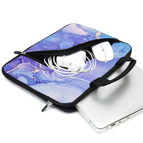 11.6-12.2 inches Laptop Sleeve Chromebook Case Ultrabook Case Notebook Sleeve Tablet Case Neoprene Handle Sleeve for Men Women, Two Pockets(Purple) - color: Purple