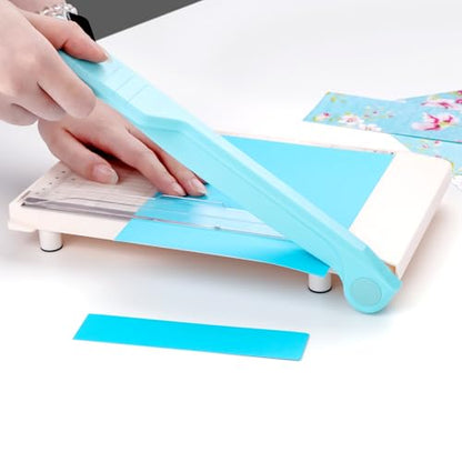 Briartw Professional 9" Guillotine Paper Trimmer & Craft Cutter - Precision Blade for Paper,Photos,Cardstock,Fabric,Leather with Self-Sharpening Blade, Inch/Cm Grid, Portable Paper Cutter for Crafting - color: Large (6.25"x9")