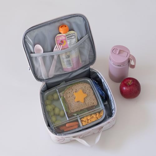 Tiny Twinkle Insulated Lunch Box for Girls and Boys | Durable and Reusable for School & Travel | Ages 3 and Up | Waterproof and Easy to Clean | PFAs and BPA Free（Bows） - color: Bows
