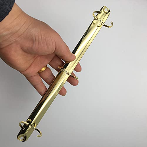 2Pcs Gold Standard Letter Metal 3-Ring Binder Mechanism Replacement Kit，3 O Rings,1inch Capacity,Loose Leaf Binding Spines Combs for Personal Organizers Planners - color: Gold 25mm