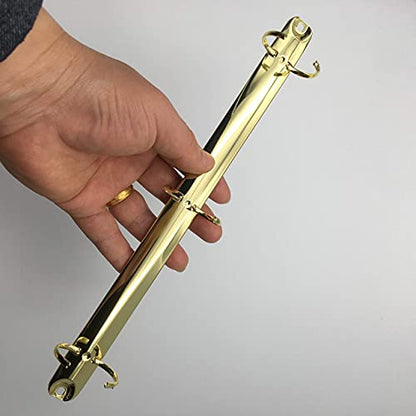 2Pcs Gold Standard Letter Metal 3-Ring Binder Mechanism Replacement Kit，3 O Rings,1inch Capacity,Loose Leaf Binding Spines Combs for Personal Organizers Planners - color: Gold 25mm