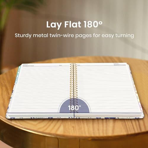 Large Spiral Lined Notebook for Work with Dividers & Tabs, 8.5"x11" Hardcover 5 Subject Notebook, College Ruled, 280 Pages, Cobalt Equestria - color: Q - Cobalt Equestria