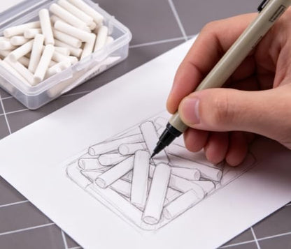 Mechanical Pencil Replacement Eraser, Art Drawing and Sketching Special Eraser Supplement Set, 40+30