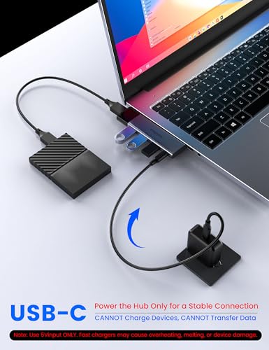 MOGOOD USB 3.0 Hub for Laptop 4-Port Multi USB Splitter Adapter | USB Port Expander,USB Hub for Laptop Mac Windows PC Printer Flash Drive Mobile HDD, [Charging Not Supported], Plug and Play