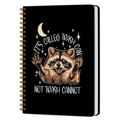 NISTOMISU Funny Raccoon Notebook, Whimsical Celestial Raccoon Journal, Funny Office Supplies, It's Called Trash Can Not Trash Cannot Animal Hardcover Spiral Notebooks, Lined Paper, 5.8x8.3 Inch - color: Raccoon Humor