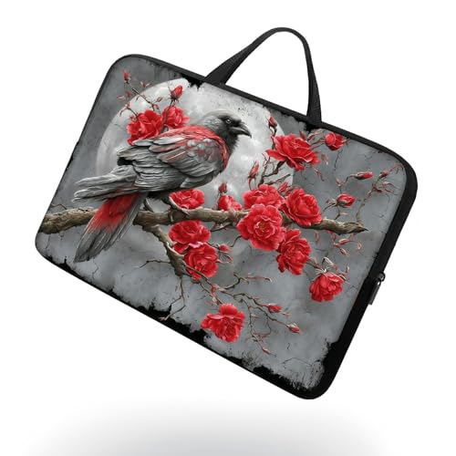 13 13.3 14 inch Laptop Sleeve with Handle, Crow Water‑Resistant Laptop Carrying Case for MacBook Air 13-inch/MacBook Pro 13/14 inch/Dell/HP/Lenovo - color: Crow, size: 13-14 inch Devices