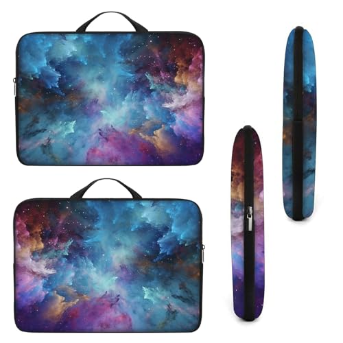 Laptop Sleeve Bag with Handle Computer Protective Soft Cover Case for 14 Inch 13 Inch Laptop,Colorful Art - color: Colorful Art