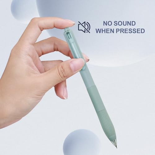 Linbsunne Gel Pens Black Ink Pens for Office 0.5mm Fine Point Pens Smooth Writing Retractable Work Pen (Macaron 12 pcs) - color: Macaron 12pcs