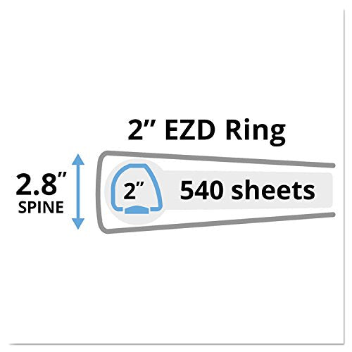 Avery Heavy-Duty Binder with 2-Inch One Touch EZD Ring, Navy Blue (79822) - color: Navy Blue, size: 2"