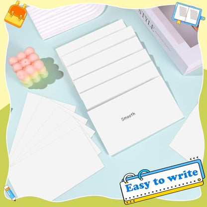 240 Count White Blank Index Cards 3x5 Inch Flash Cards Flashcards Heavyweight Note Cards for Studying School Office Supplies - color: White-Blank, size: 3x5