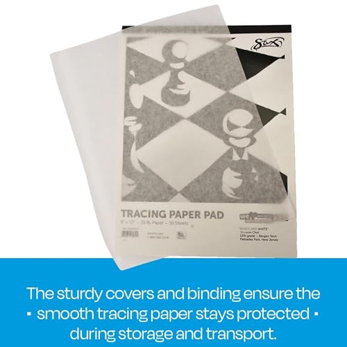 Sax Tracing Paper Pad, 25 lbs, 19 x 24 Inches, White,50 Sheets - 418612