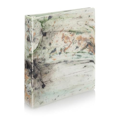 Carstens Limited Edition 2-Inch Green Marble Heavy Duty 3-Ring Binder – Side Opening, Waterproof, Durable Plastic, No-Gap Rings, Holds 300 Sheets, BPA-Free, Made in USA (2843-3R), Case of 16 - color: Marble Green, size: Case of 16