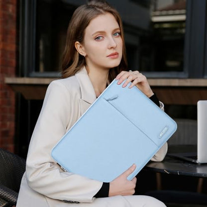 MOSISO Laptop Case 13.3 inch, 13-13.3 inch Laptop Sleeve Compatible with MacBook Air/Pro 13/Pro 14 M5 M4 M3 M2 M1, HP Dell ASUS Lenovo,Polyester Vertical Computer Sleeve Bag with Pocket, Air Blue - color: Air Blue, size: 13.3 inch