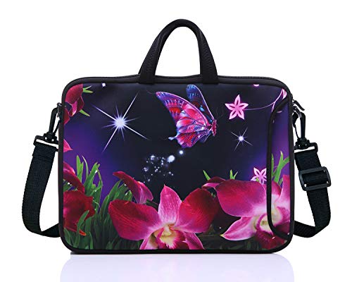 15.6-Inch Laptop Shoulder Sleeve Bag Case With Handle For 15 15.6" Acer Dell Hp - color: Pink