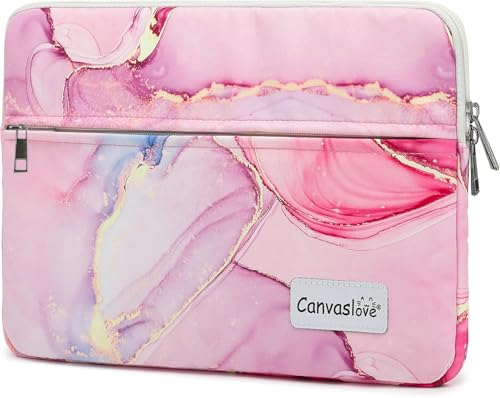 Pink Marble Laptop Sleeve Case Bag with Pocket for MacBook Air 13 inch,iPad Pro 13 inch and 12.5 inch-13.3 inch Laptops - color: Pink Marble, size: 12.5 inch-13.5 inch