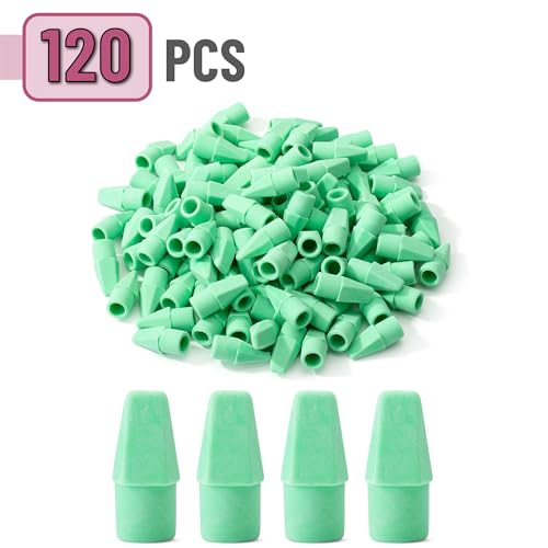 Mr. Pen- Pencil Erasers Toppers, 120 Pack, Green, Erasers for Pencils | Pencil Top Erasers, Pencil Eraser - color: Green, size: 120 Pack