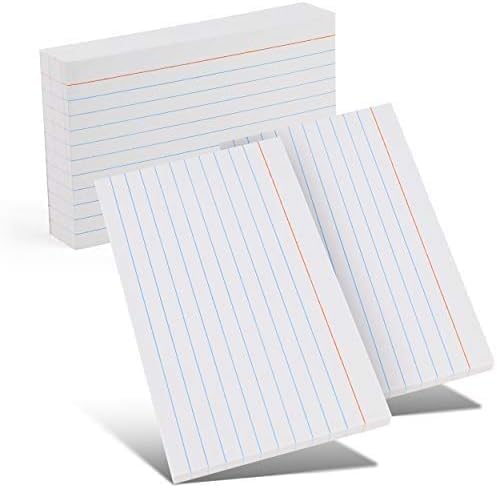 Index Cards 3x5, (100 Cards), Notecards, Flashcards, Notecards 3x5 lined, Blank on Back, Flashcards for School Home and Office, Ruled Index Card - size: 100 Cards