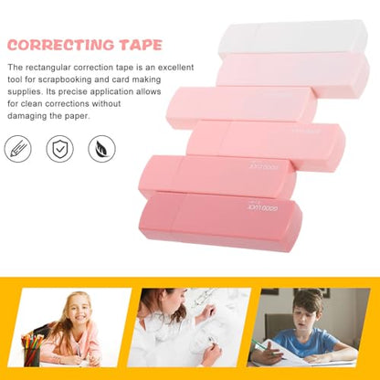 Gatuida Correction Tape with Accurate Application and User-friendly Grip for School and Office Use 6pcs Rectangular Pet Material Tape, for Students and Instant Writing Corrections