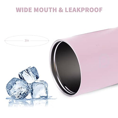 BOTTLE BOTTLE Kids Water Bottle 12 oz for Boys Girls pink | Insulated Water Bottles with Leak Proof Lid,Silicone Boot, Straw Cup for School Sports Travel,Gifts - color: Pink
