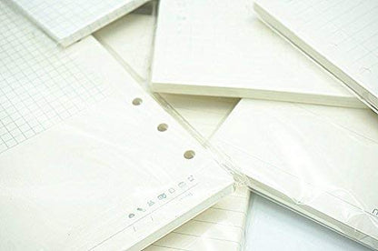 Harphia A5 Planner Paper Refills, 100gsm Thicker Blank Paper for Filofax, 6 Ring Binder - color: Blank Paper, size: A5