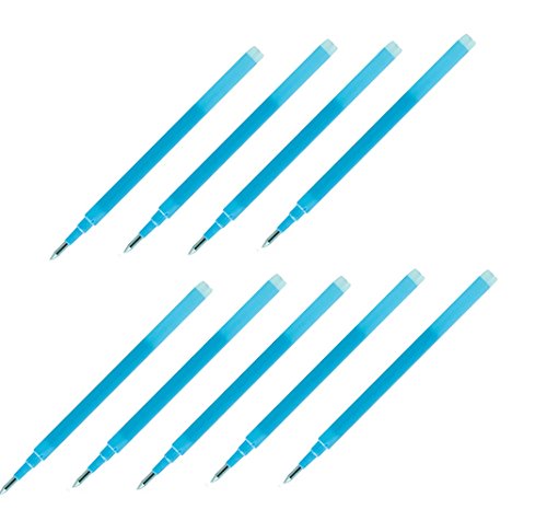 Pilot Gel Ink Refills for FriXion Erasable Gel Ink Pen, Fine Point 0.7mm, Light Blue Ink, Pack of 9